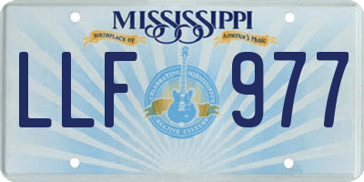 MS license plate LLF977
