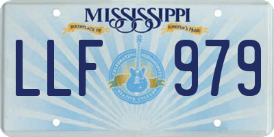 MS license plate LLF979