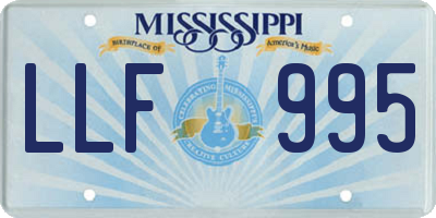 MS license plate LLF995