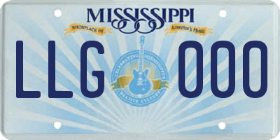 MS license plate LLG000