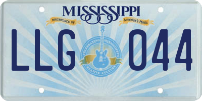 MS license plate LLG044