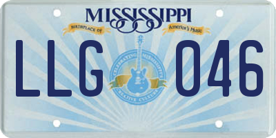 MS license plate LLG046