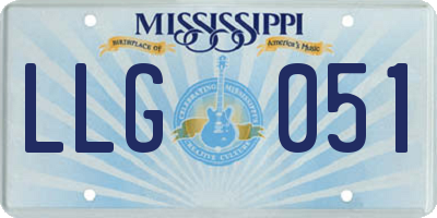MS license plate LLG051