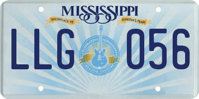 MS license plate LLG056