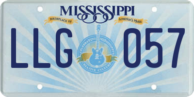 MS license plate LLG057
