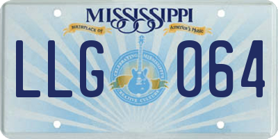 MS license plate LLG064