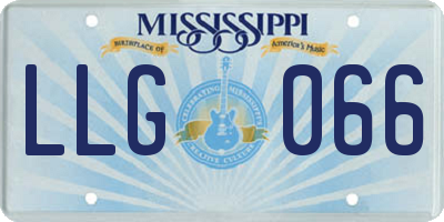 MS license plate LLG066