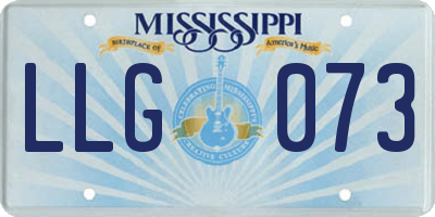 MS license plate LLG073
