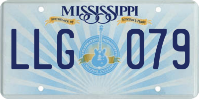 MS license plate LLG079