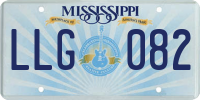 MS license plate LLG082