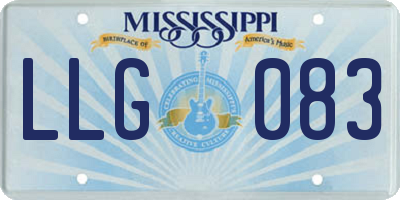 MS license plate LLG083