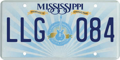 MS license plate LLG084
