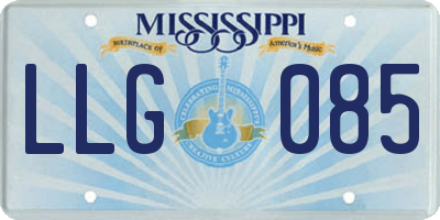 MS license plate LLG085