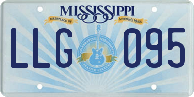 MS license plate LLG095