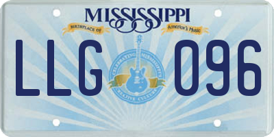 MS license plate LLG096