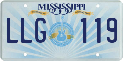MS license plate LLG119
