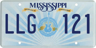 MS license plate LLG121