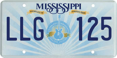 MS license plate LLG125