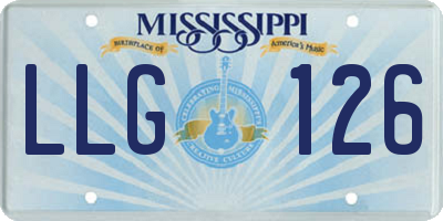 MS license plate LLG126