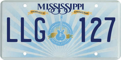 MS license plate LLG127