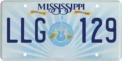 MS license plate LLG129