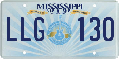 MS license plate LLG130