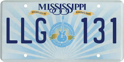 MS license plate LLG131