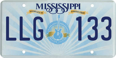 MS license plate LLG133