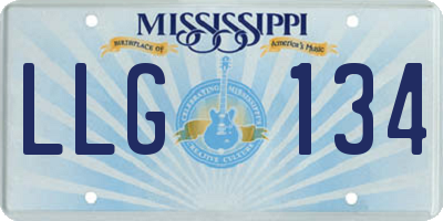 MS license plate LLG134