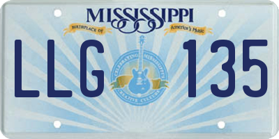 MS license plate LLG135