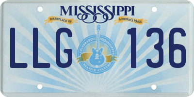 MS license plate LLG136