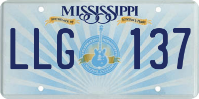MS license plate LLG137