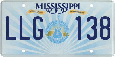 MS license plate LLG138
