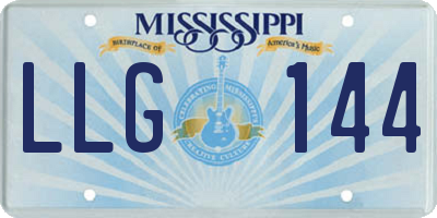 MS license plate LLG144