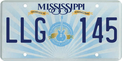 MS license plate LLG145