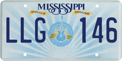 MS license plate LLG146