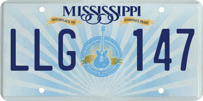 MS license plate LLG147