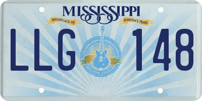 MS license plate LLG148