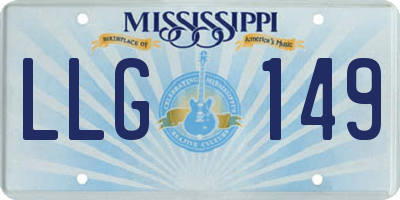 MS license plate LLG149