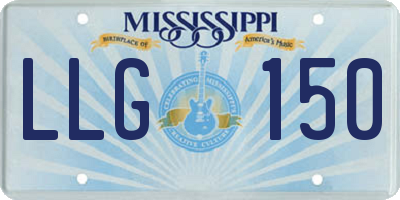 MS license plate LLG150