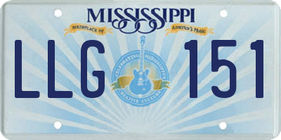 MS license plate LLG151