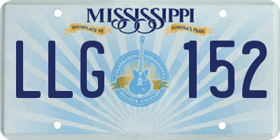 MS license plate LLG152