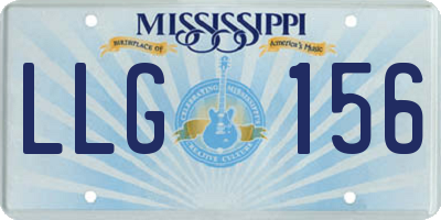 MS license plate LLG156