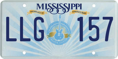 MS license plate LLG157