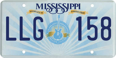 MS license plate LLG158