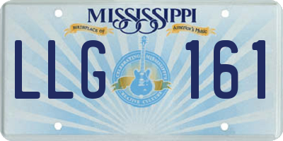 MS license plate LLG161