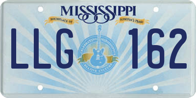 MS license plate LLG162