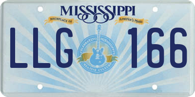 MS license plate LLG166