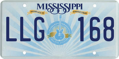 MS license plate LLG168