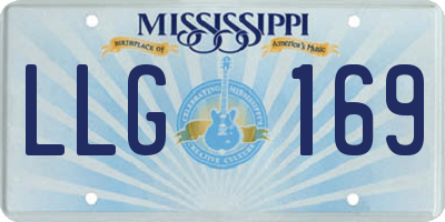 MS license plate LLG169